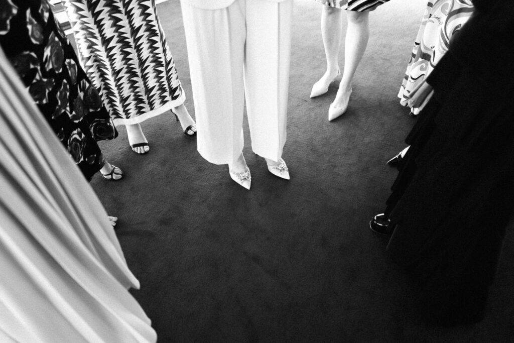 Creative fashion photography at New York City wedding.